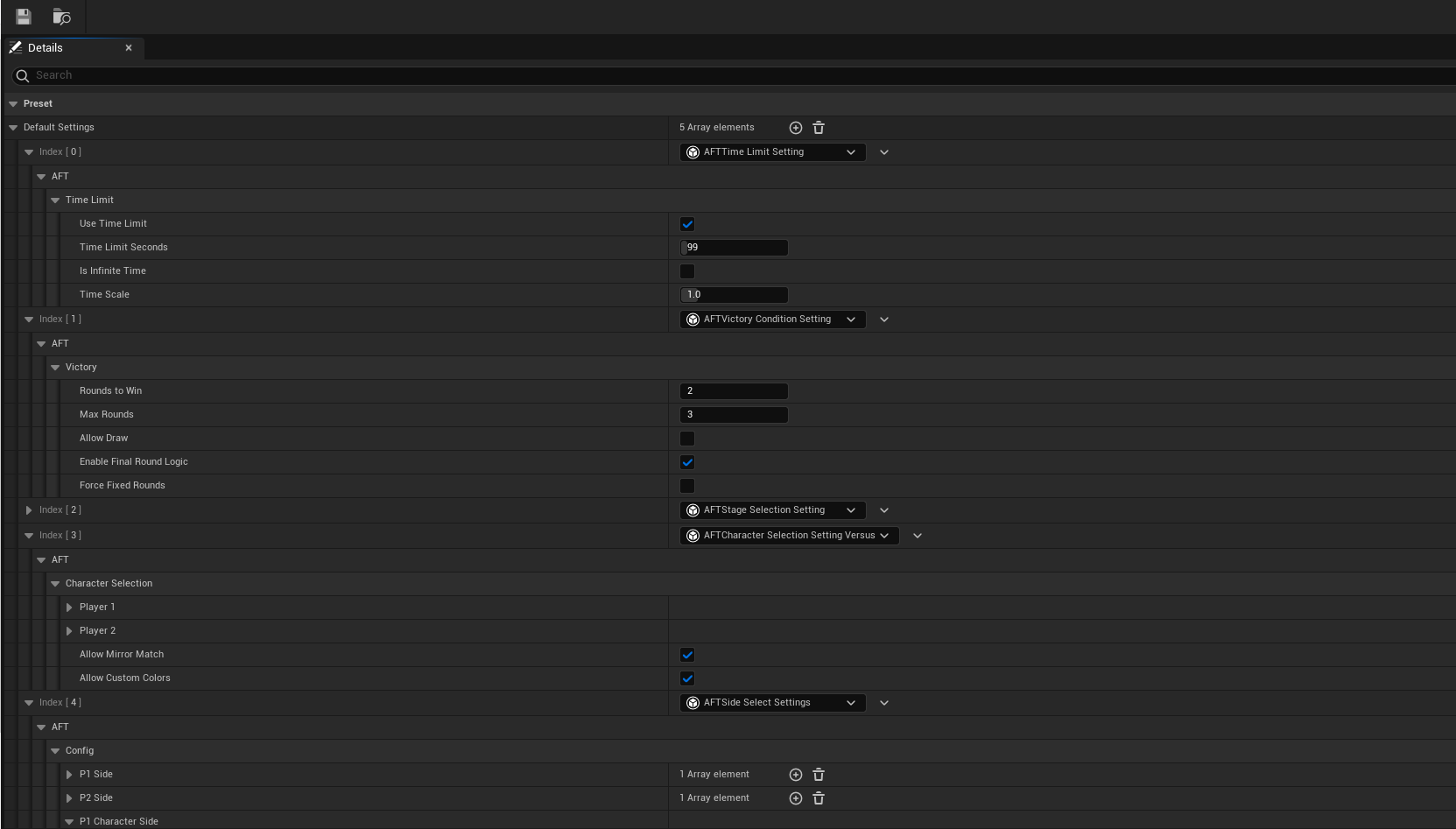 Match Settings